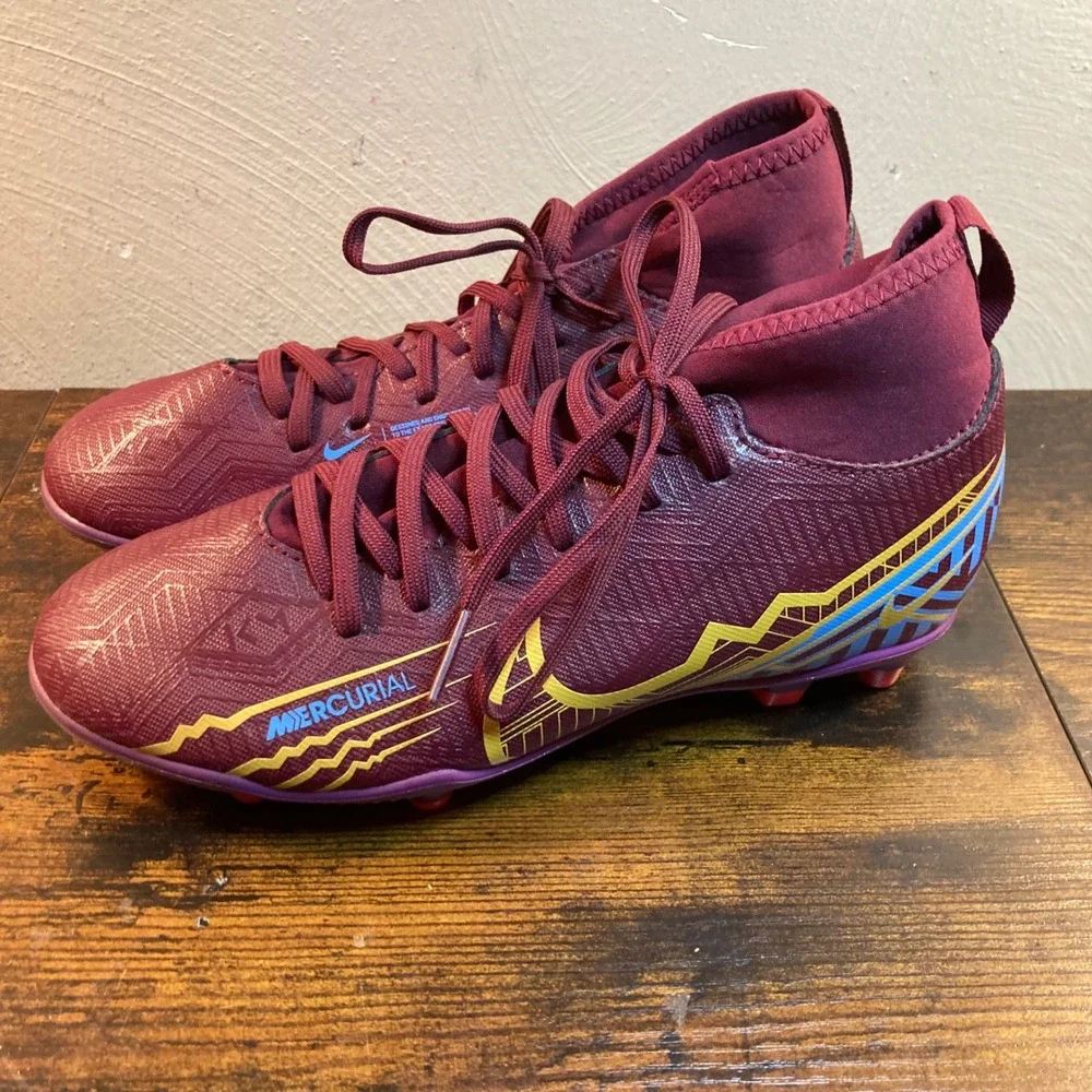 Nike Youth 4Y Mercurial Superfly 8 Academy MG Soccer Cleats Burgundy DO9789-694